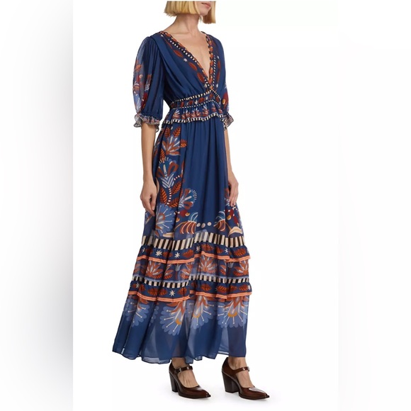 Farm Rio Blue Nature Beauty Maxi Dress - Picture 1 of 5